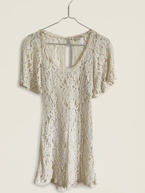 Kate Moss Topshop Cream Lace Dress